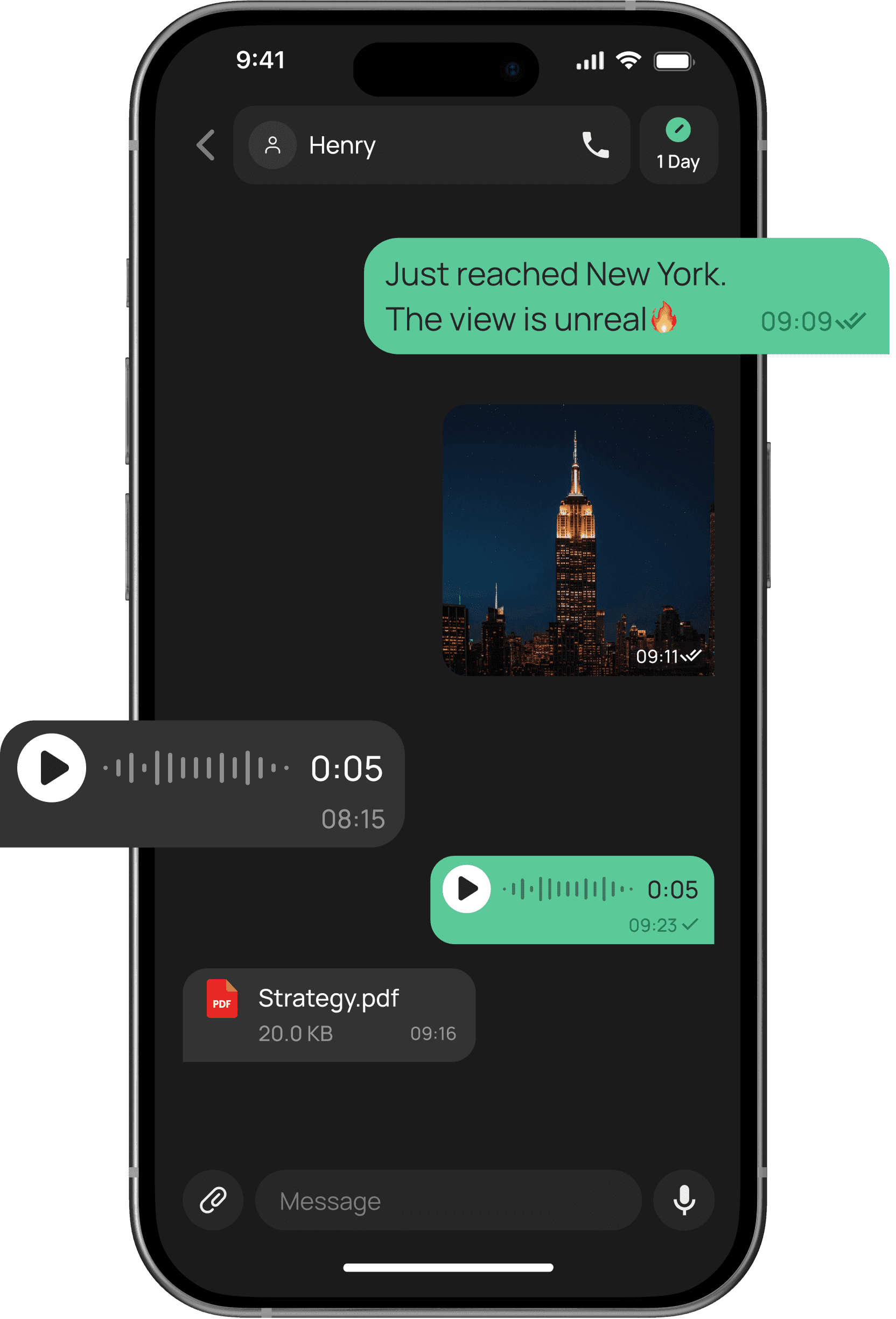 End-to-end encrypted chat