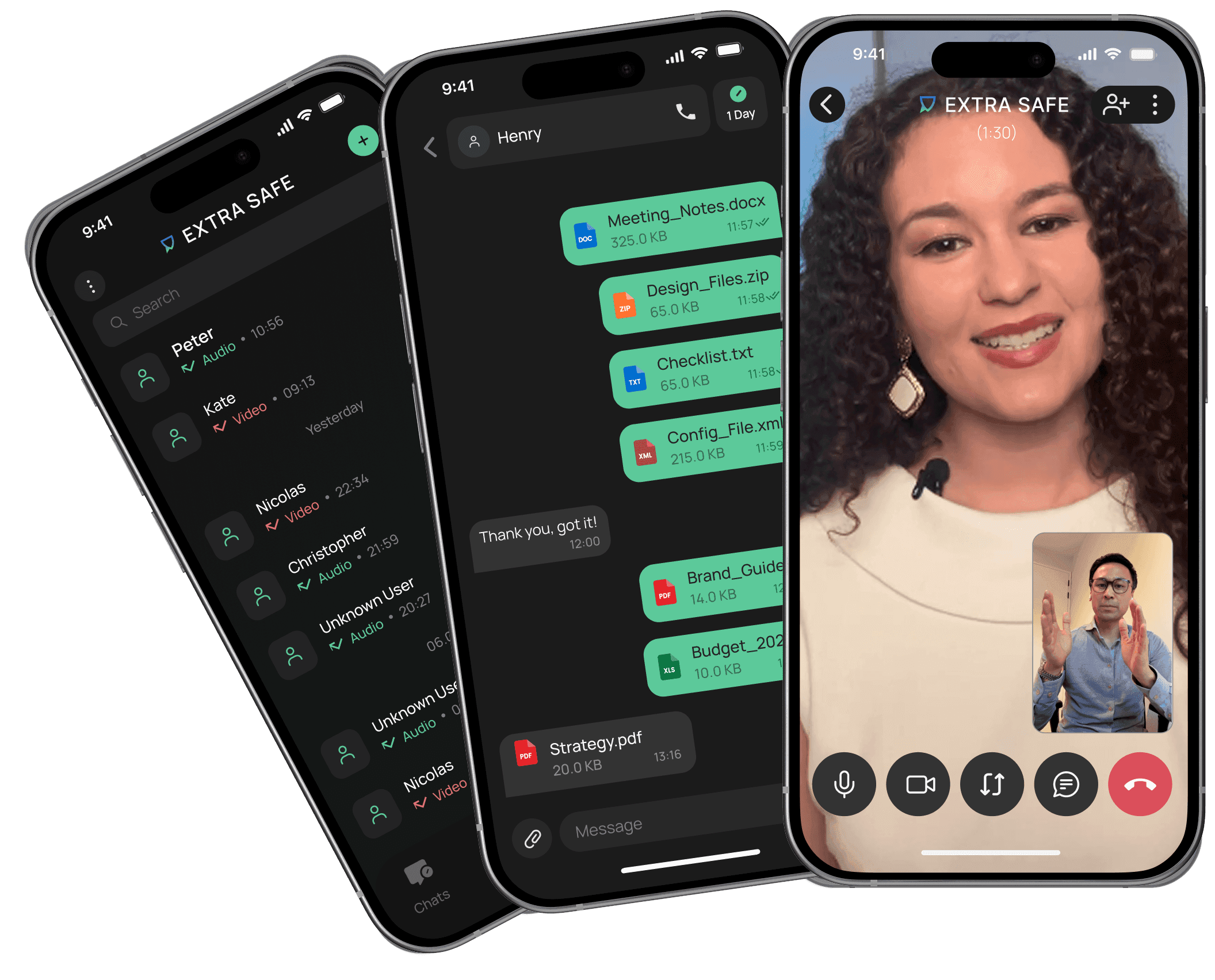Anonymous, auto-cleared chats and device-to-device calls