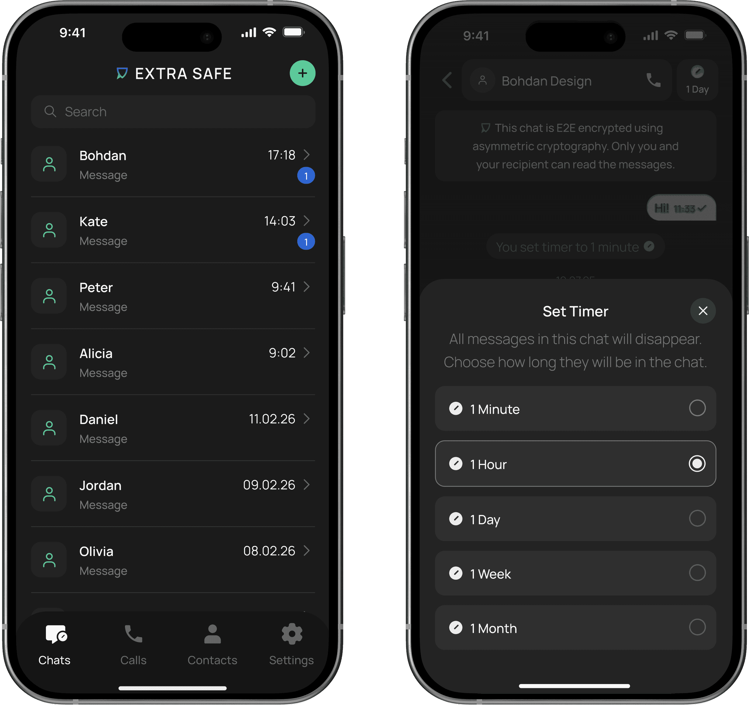 Chat history auto-deletes on your timer
