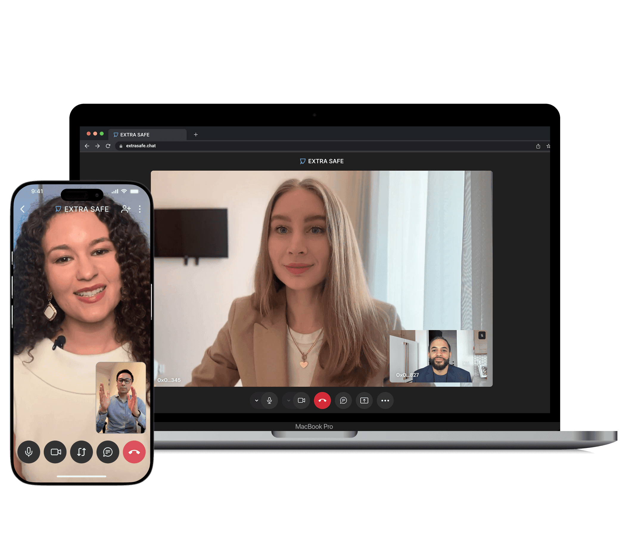 P2P video meetings with screen sharing and up to 5 participants in EXTRA SAFE browser