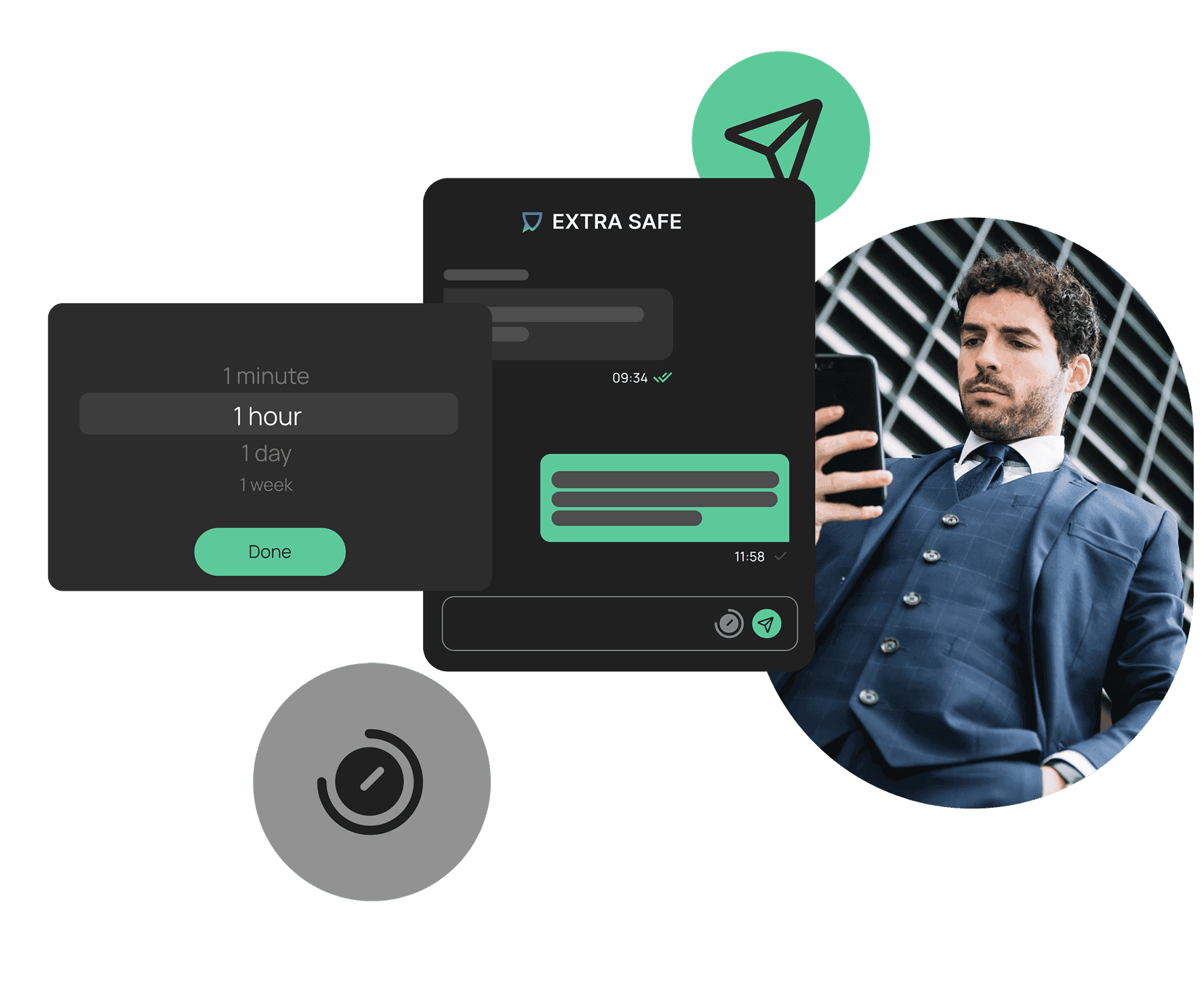 Encrypted messaging app with disappearing messages and anonymous chat